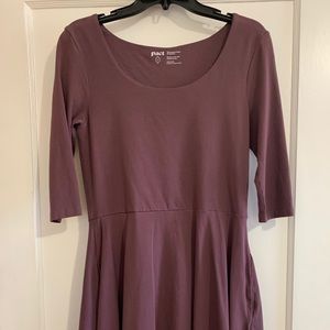 Pact 3/4 length fit & flare dress (with pockets!)